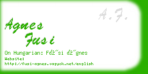 agnes fusi business card